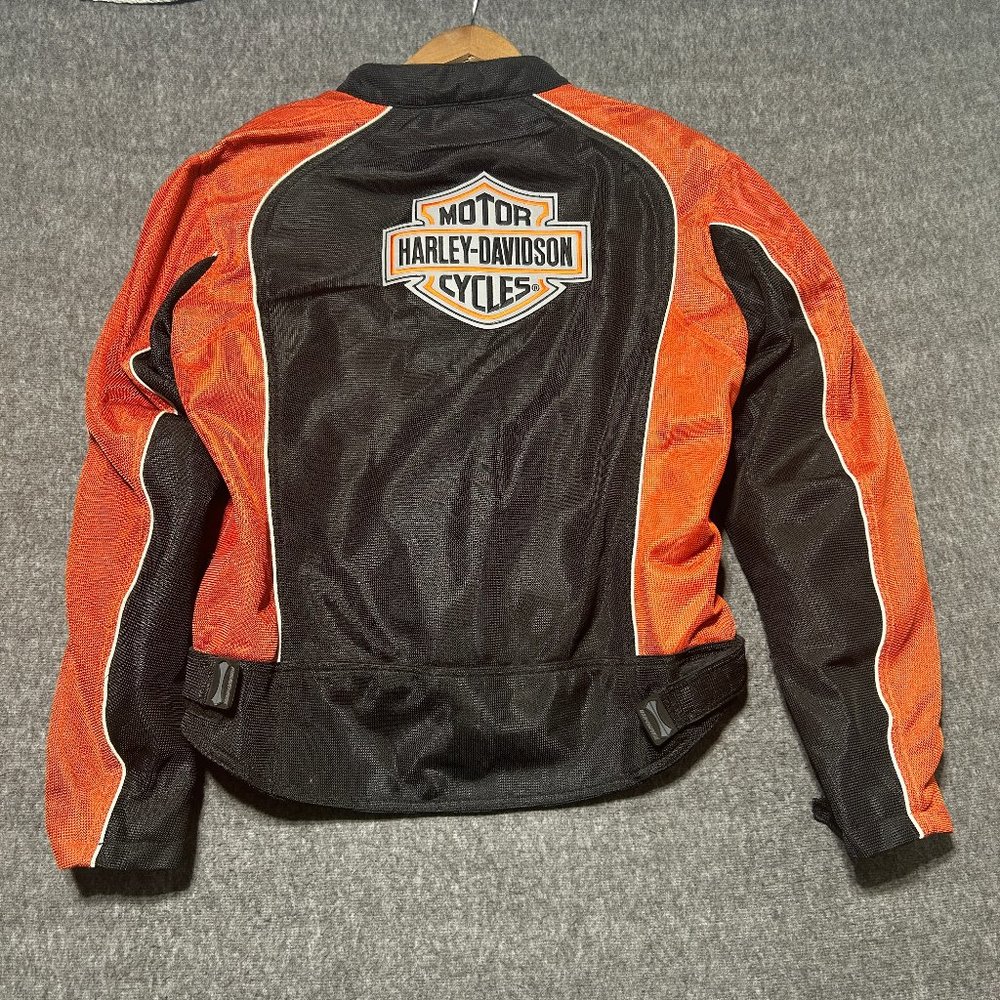Fieldsheer Motorcycle Jacket Large Harley Orange Back Mens‎